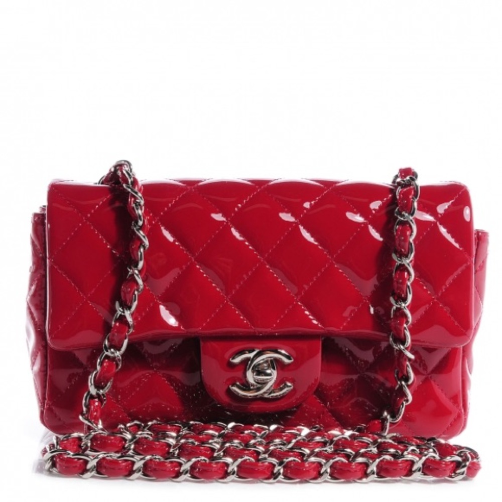 LOOKING FOR THIS! Chanel red patent rect. mini